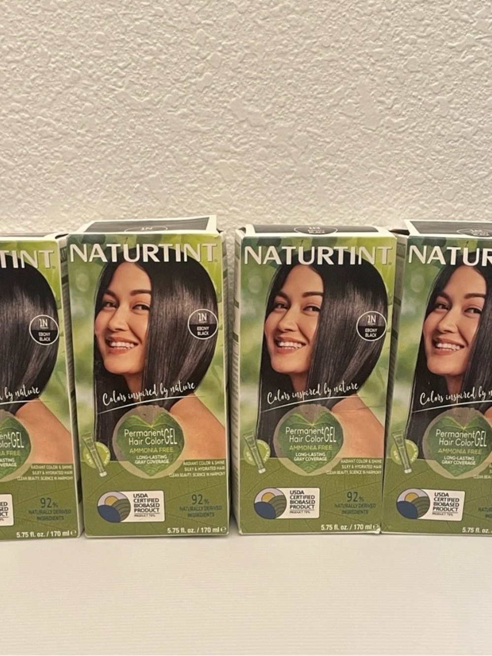 Naturtint Permanent Gel Hair Color - 1N Ebony Black Bundle
